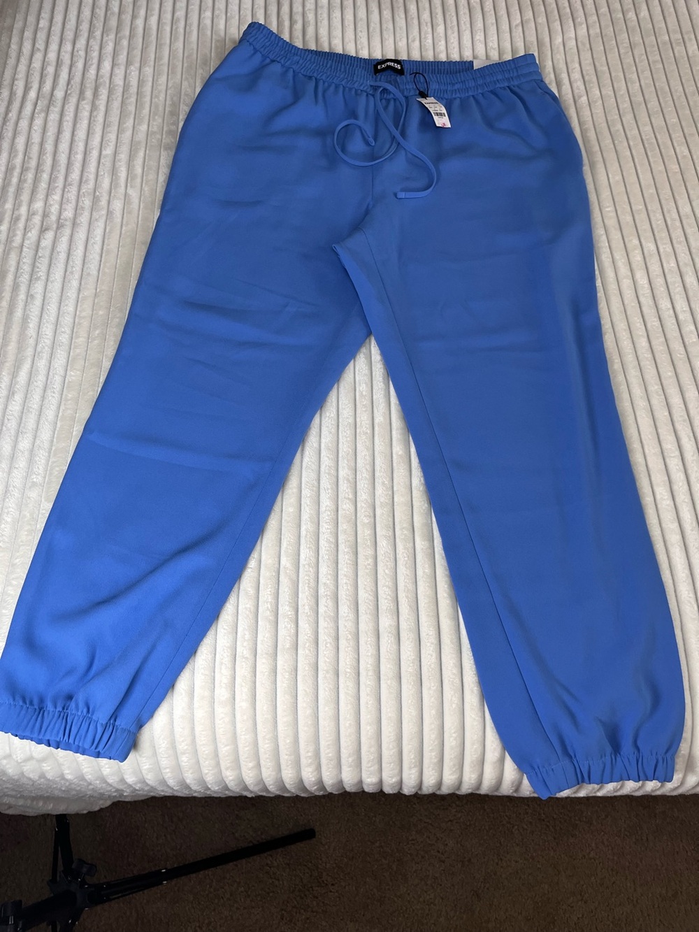 Express Scuba Joggers Cobalt Blue Royal Blue Pull-On Pants Size Large NWT